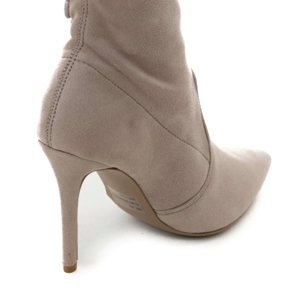 Faded Tea Rose Stiletto Boots with Braided Detail - Picture 3 of 12